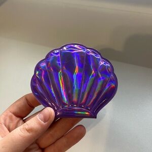 Holographic Shell-Shaped Makeup/Travel Mirror